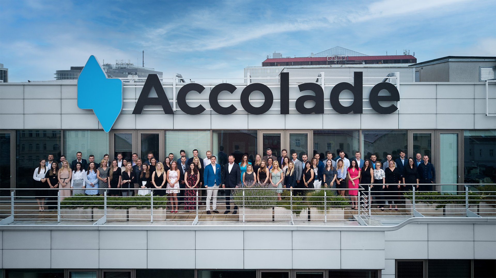 Accolade team on rooftop