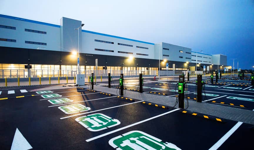 Accolade logistics facility with EV charging infrastructure